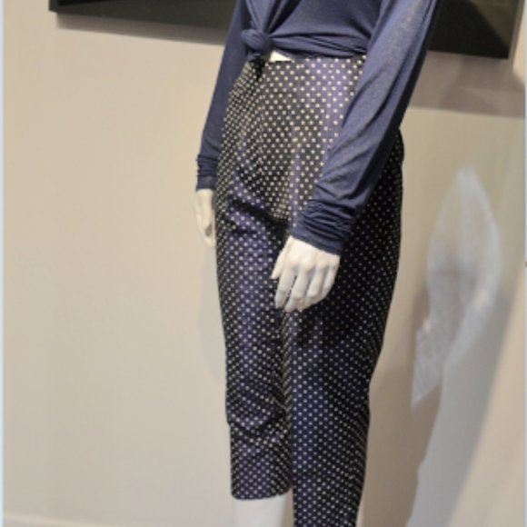 Vintage 90's Navy with White Pindot Capri - Picture 2 of 5